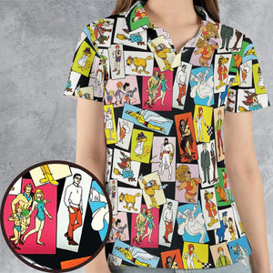 Back To The Day Old Cartoon Shows AOP Men/Women Polo Shirt