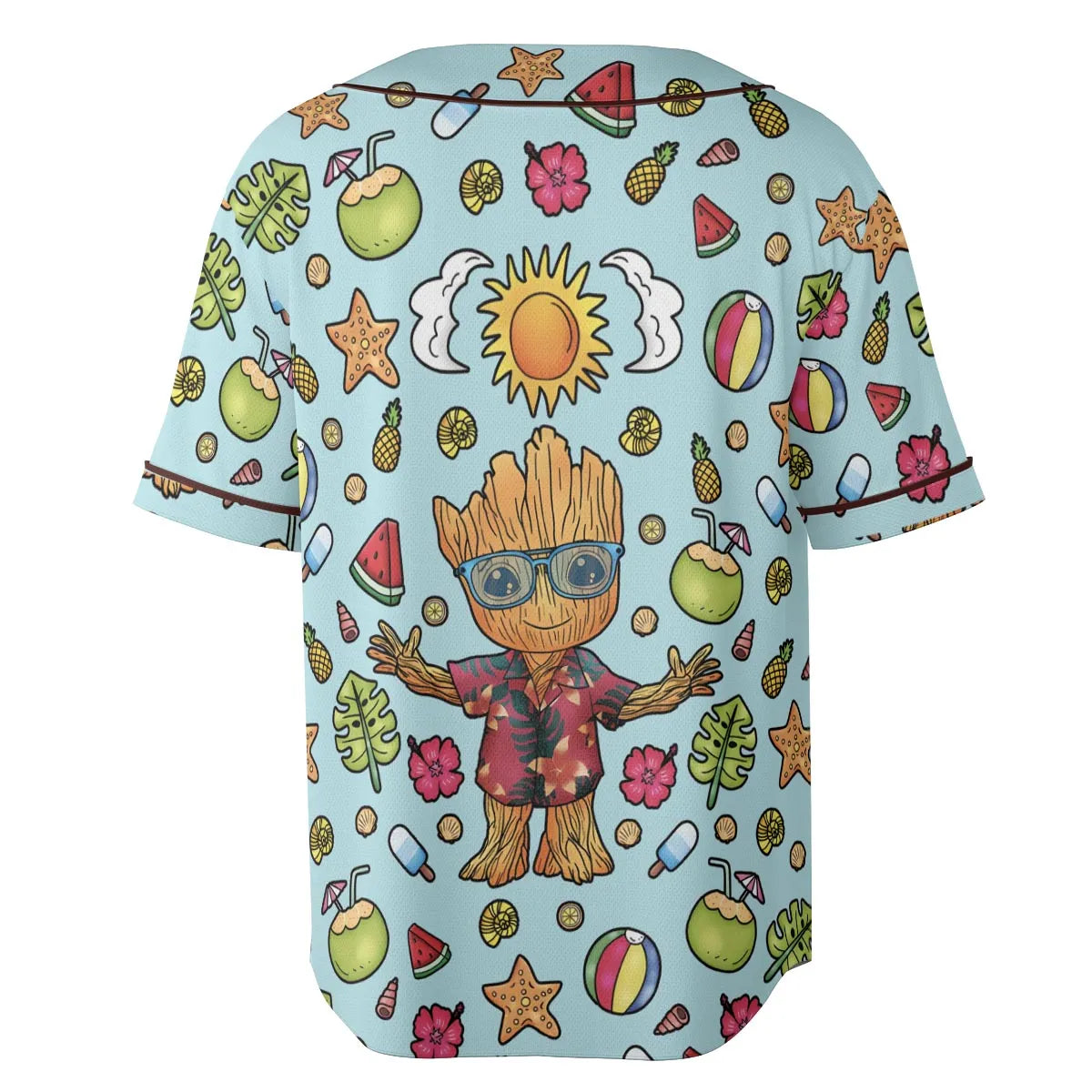 Summer Galaxy Groot Unisex Baseball Jersey