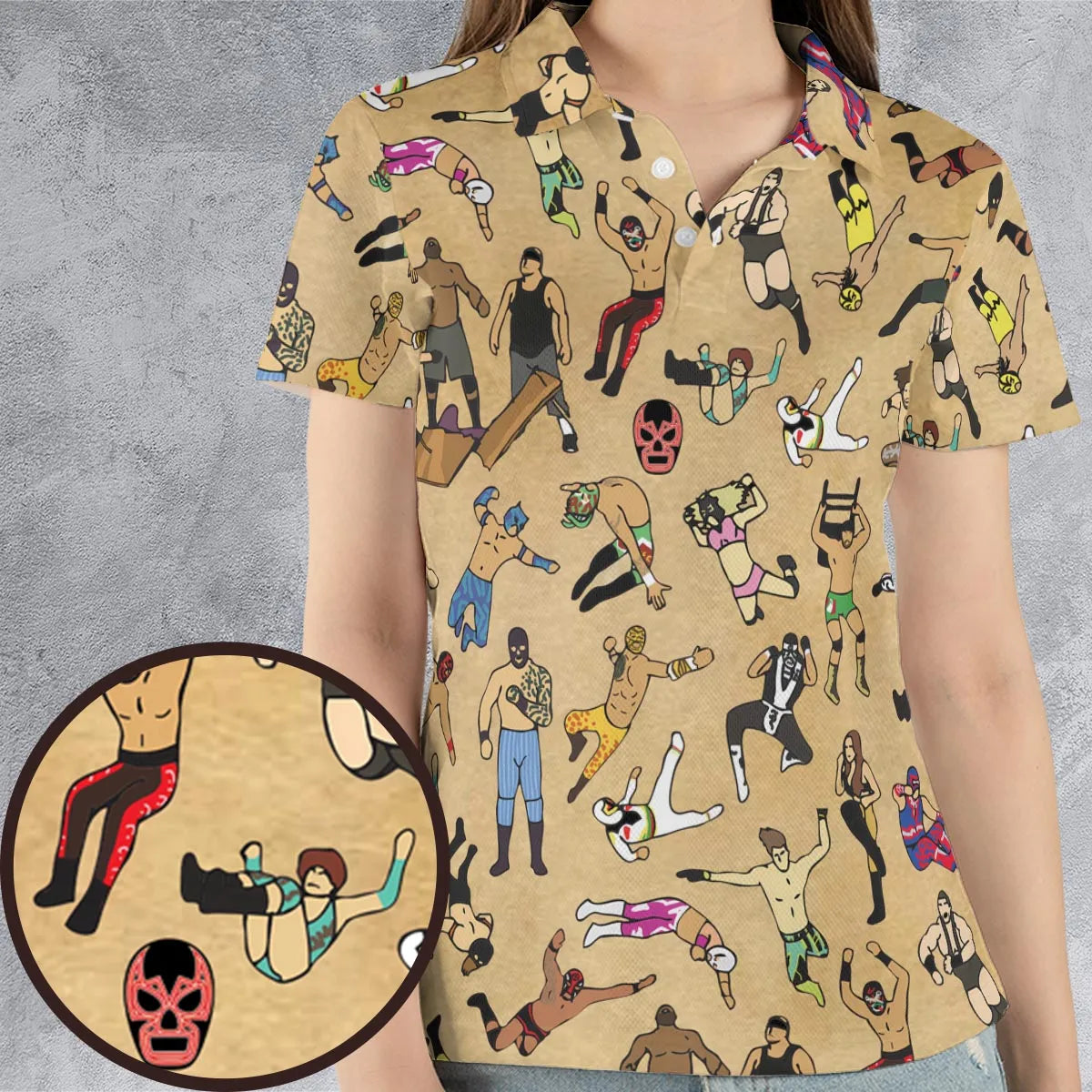 Lucha Undergound AOP Men/Women Polo Shirt