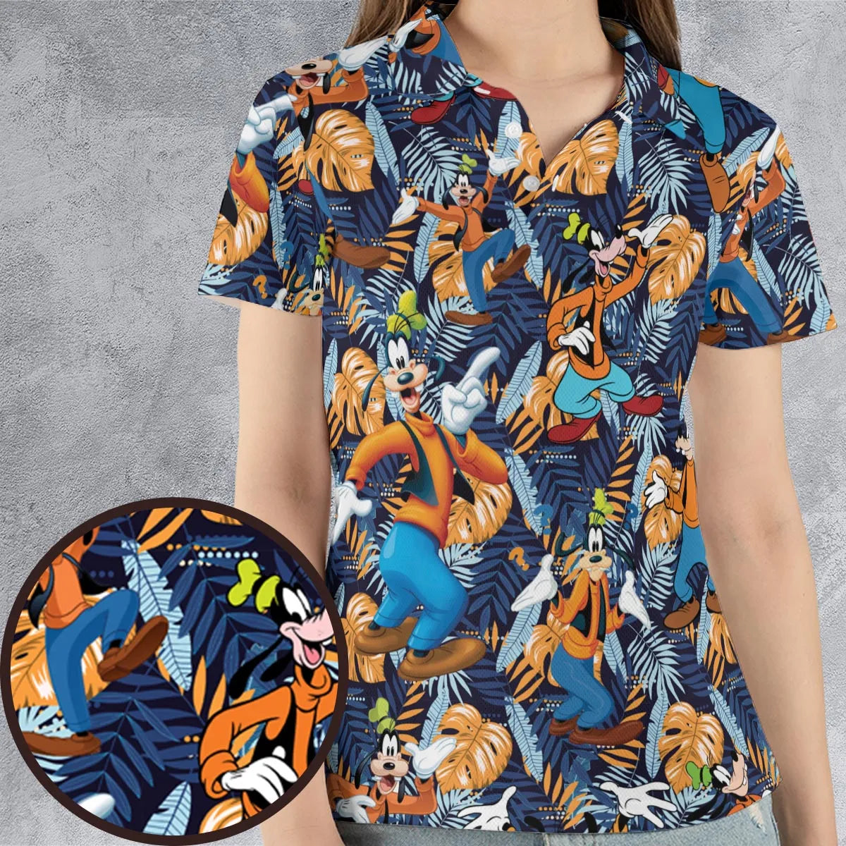 Goofy Aloha AOP Men/Women Polo Shirt