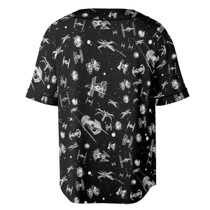 Space Ship Battle Star Wars Unisex Baseball Jersey