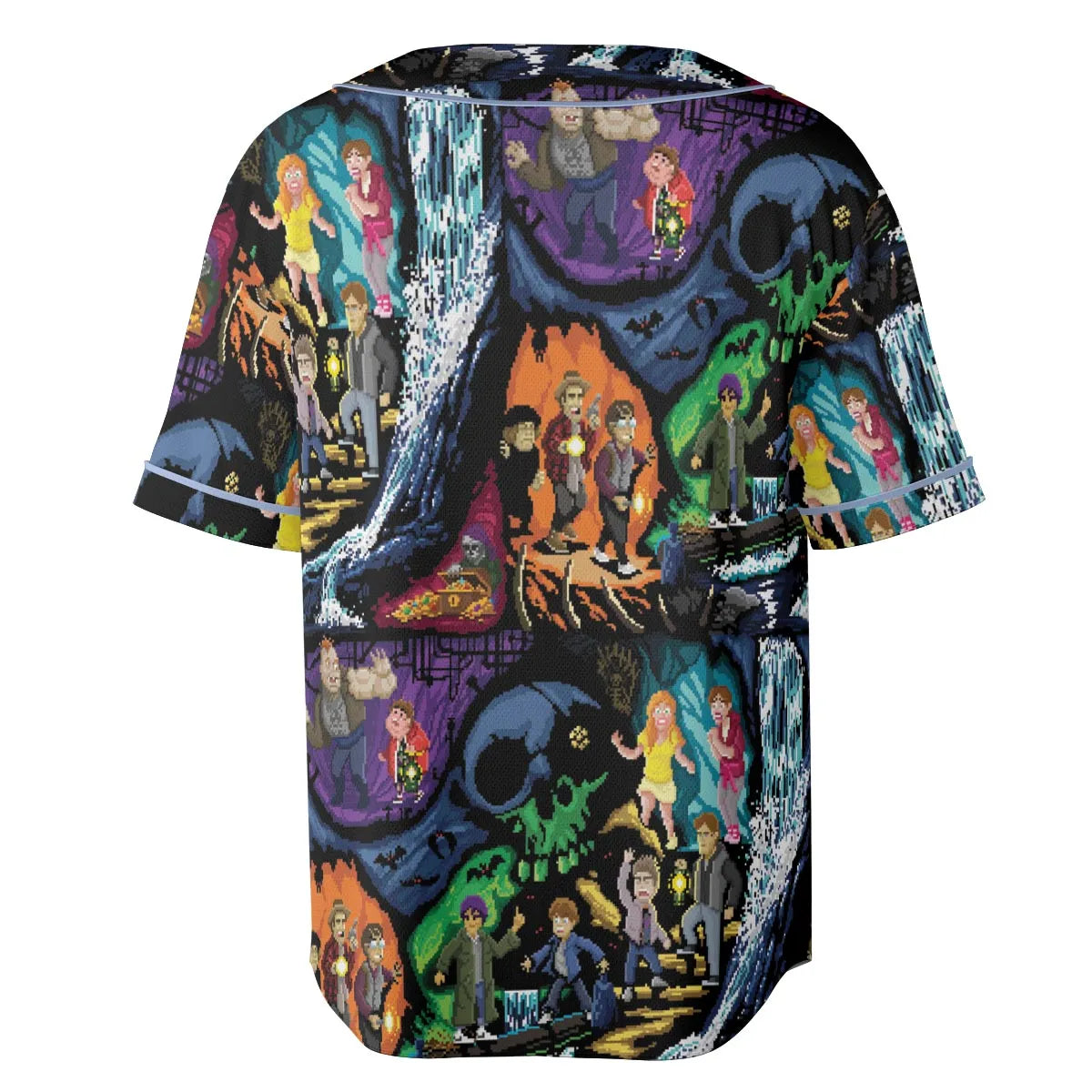 Goonies 80s Pixel Art Unisex Baseball Jersey