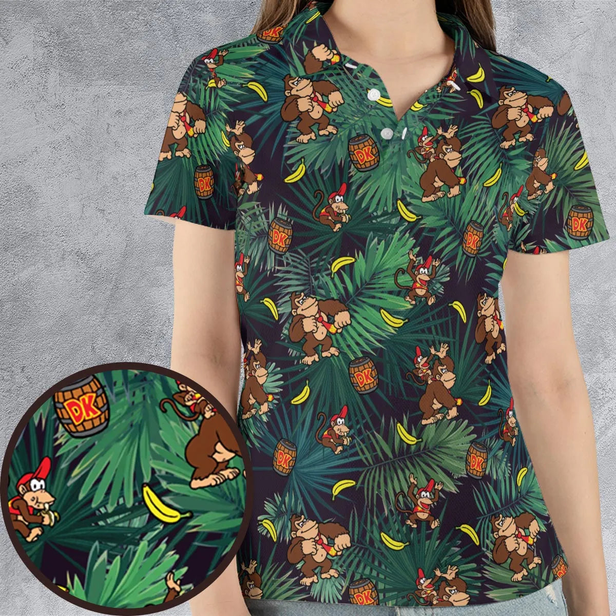 Donkey Kong Nintendo Video Games AOP Men/Women Polo Shirt
