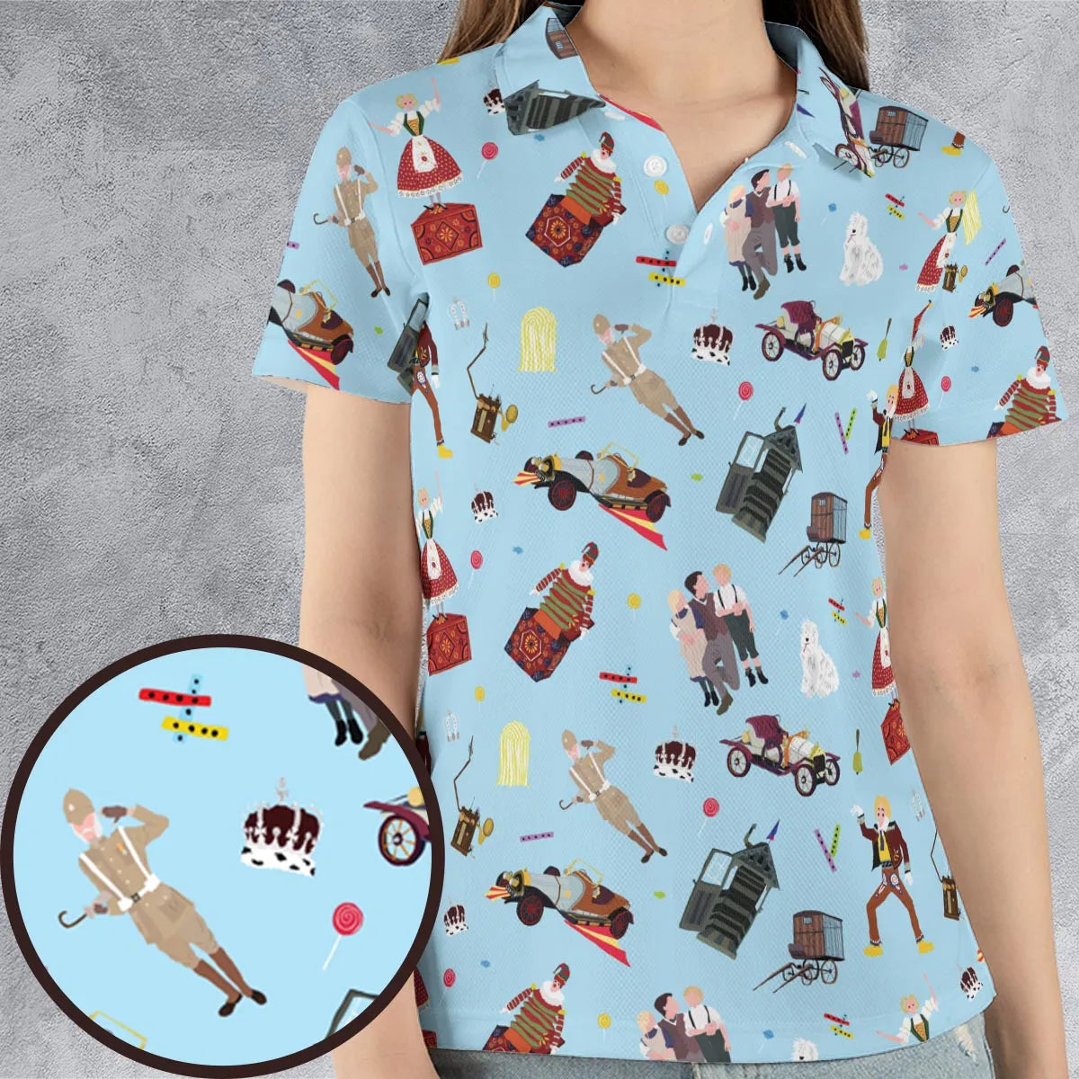 Chitty Chitty Bang Bang Patterns AOP Men/Women Polo Shirt