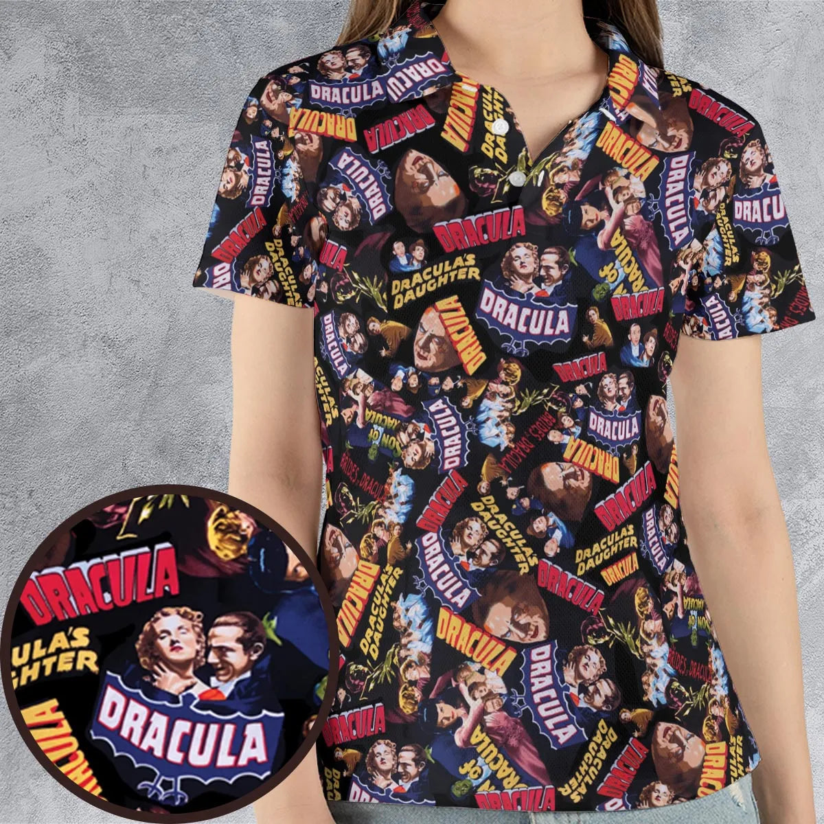 Classic Horror Films AOP Men/Women Polo Shirt