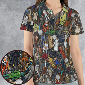 Star Wars Characters Figures AOP Men/Women Polo Shirt