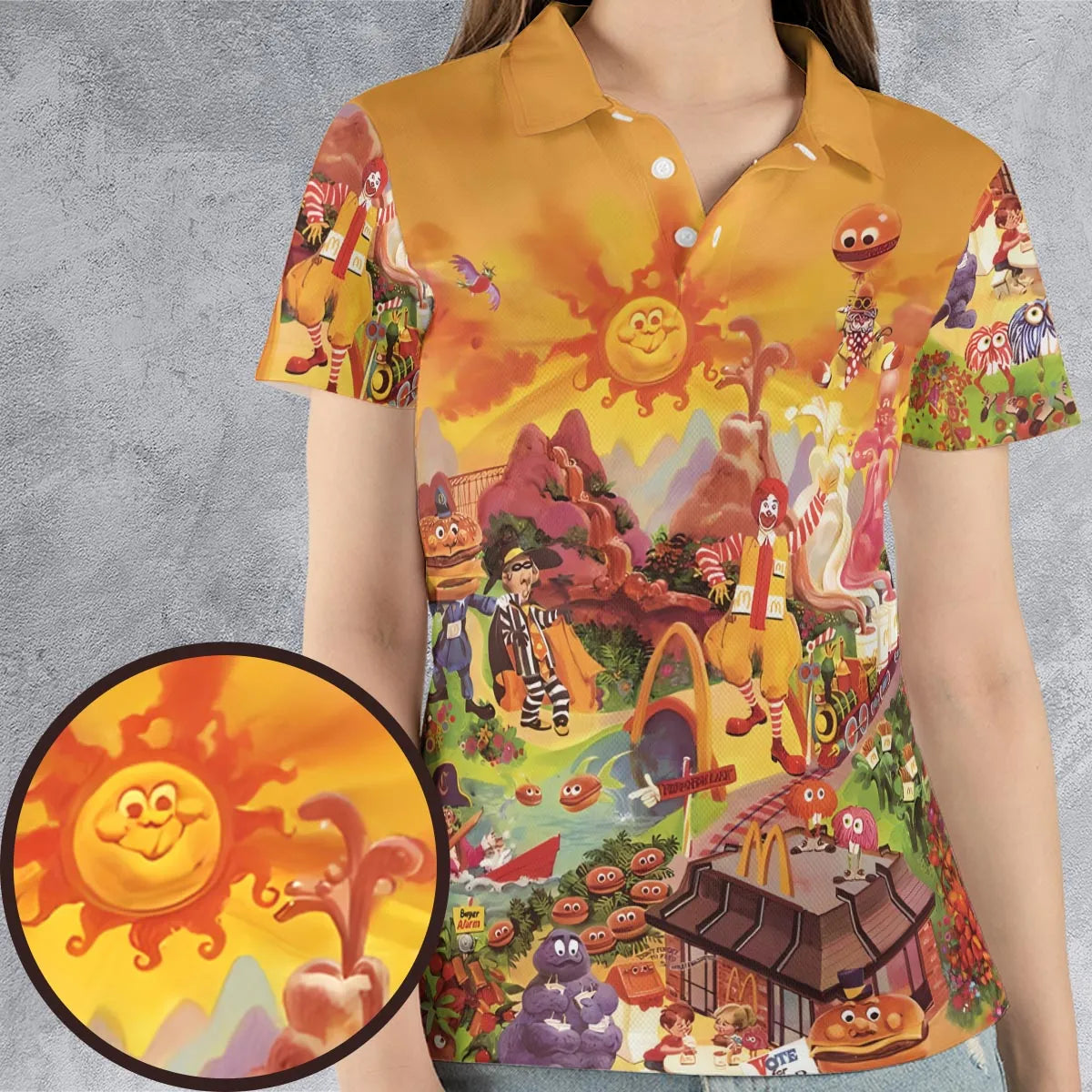 Wonder Foodland The Siege Of Mcdonaldland AOP Men/Women Polo Shirt