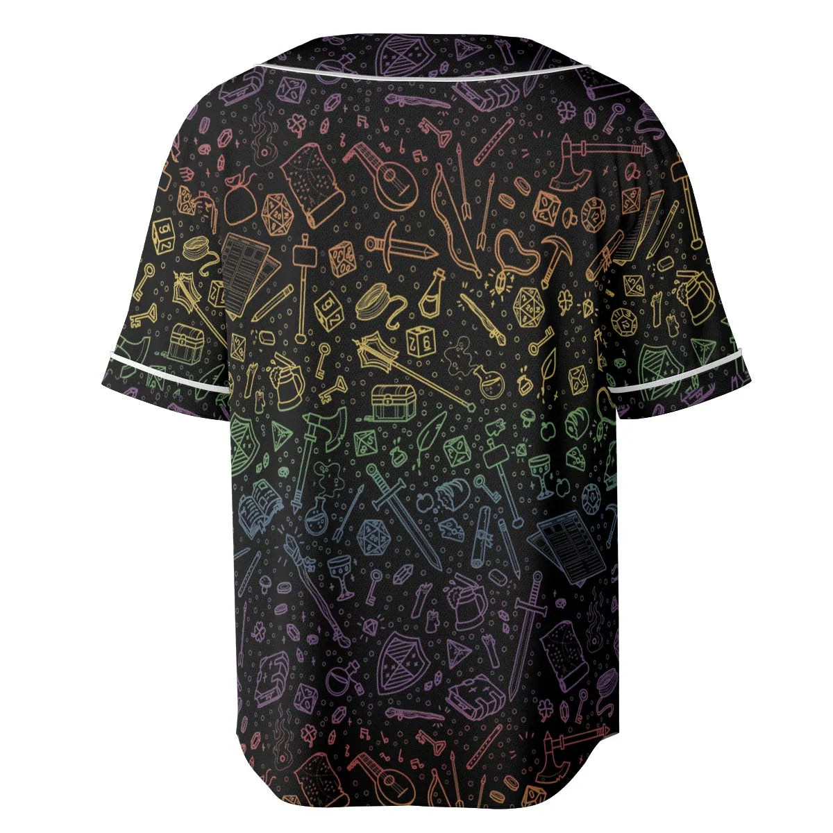 DnD Tabletop RPG Pattern Unisex Baseball Jersey