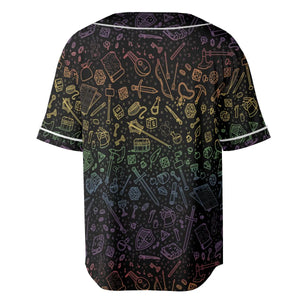 DnD Tabletop RPG Pattern Unisex Baseball Jersey