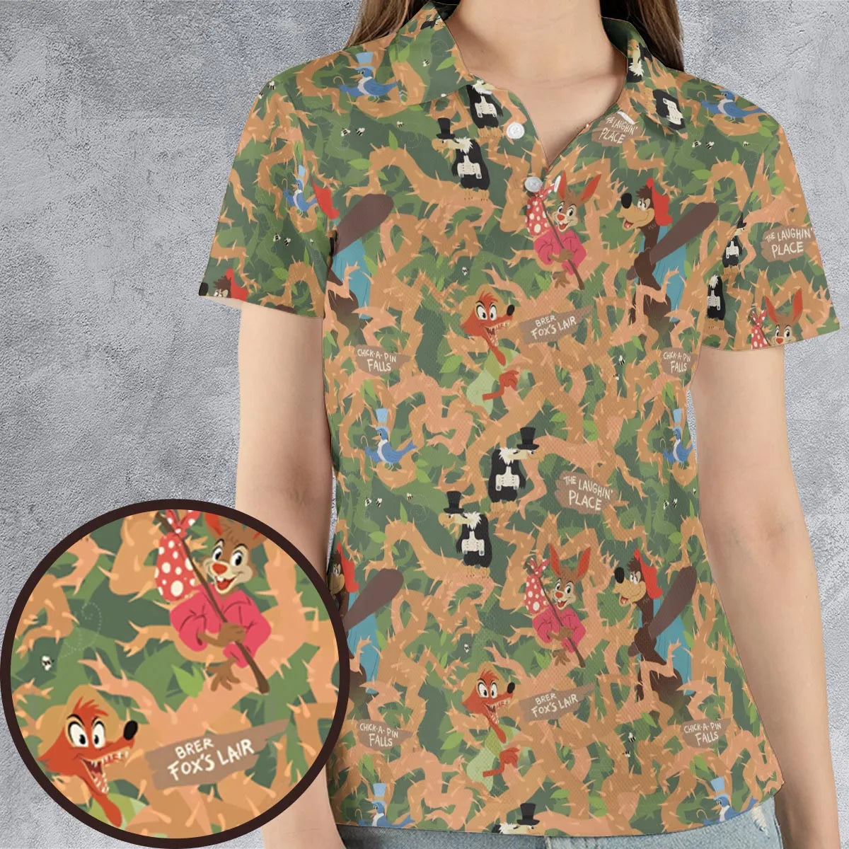 Flowing Down Splash Mountain AOP Men/Women Polo Shirt