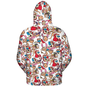 Insane Style The Ren and Stimpy Show All-over Print Hoodie