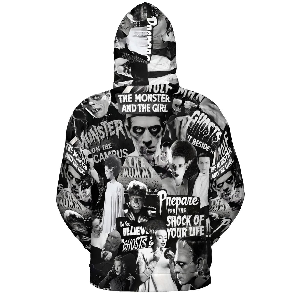 Universal Monsters Pattern All-over Print Hoodie