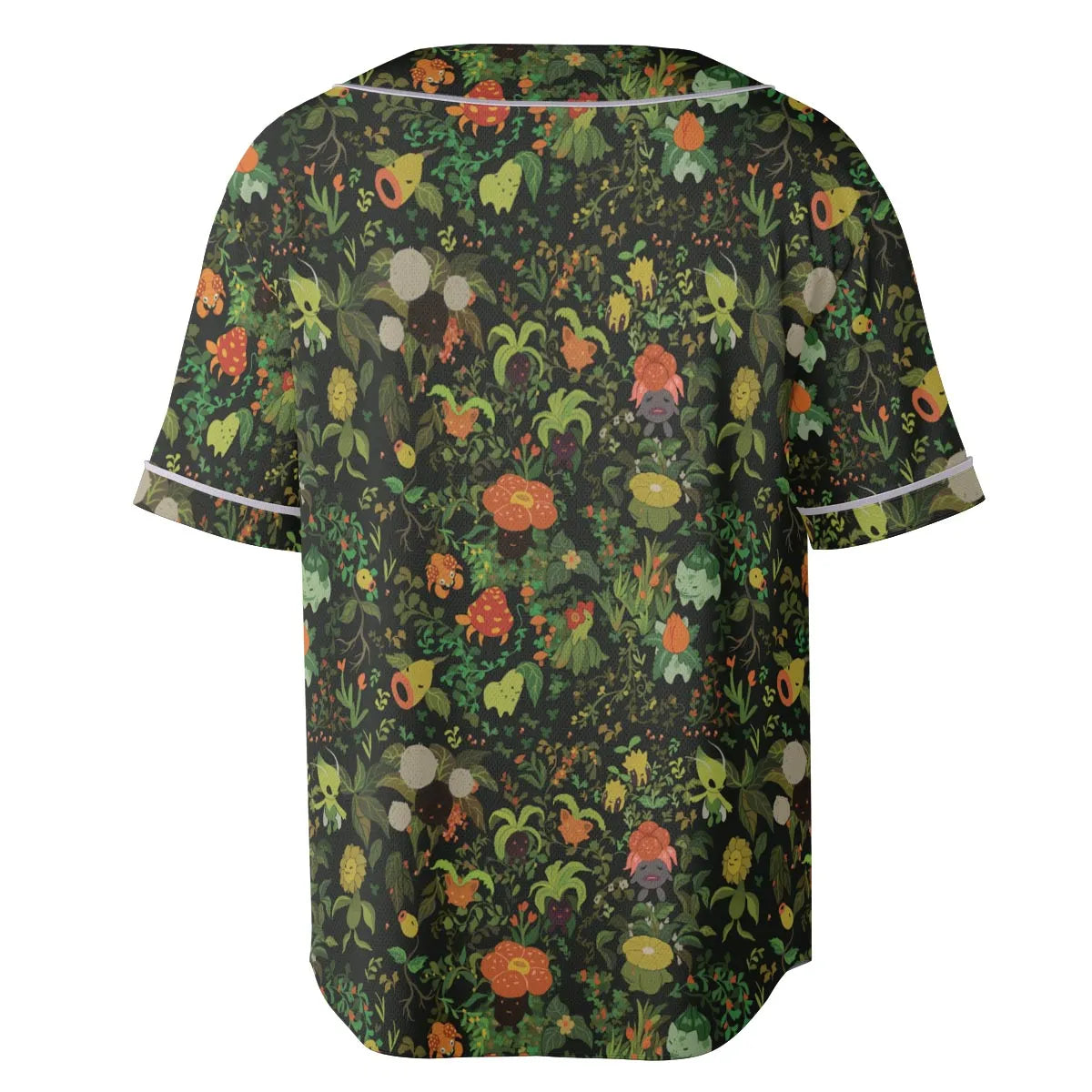 Grass Pokemon Patterns Unisex Baseball Jersey