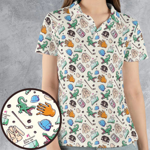 Happy Gilmore Pattern AOP Men/Women Polo Shirt