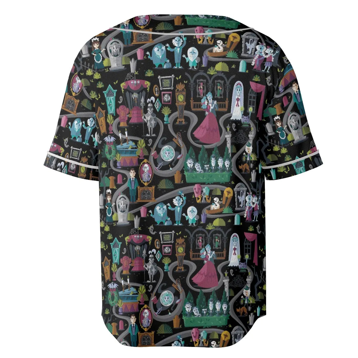 Haunted Mansion Map Unisex Baseball Jersey