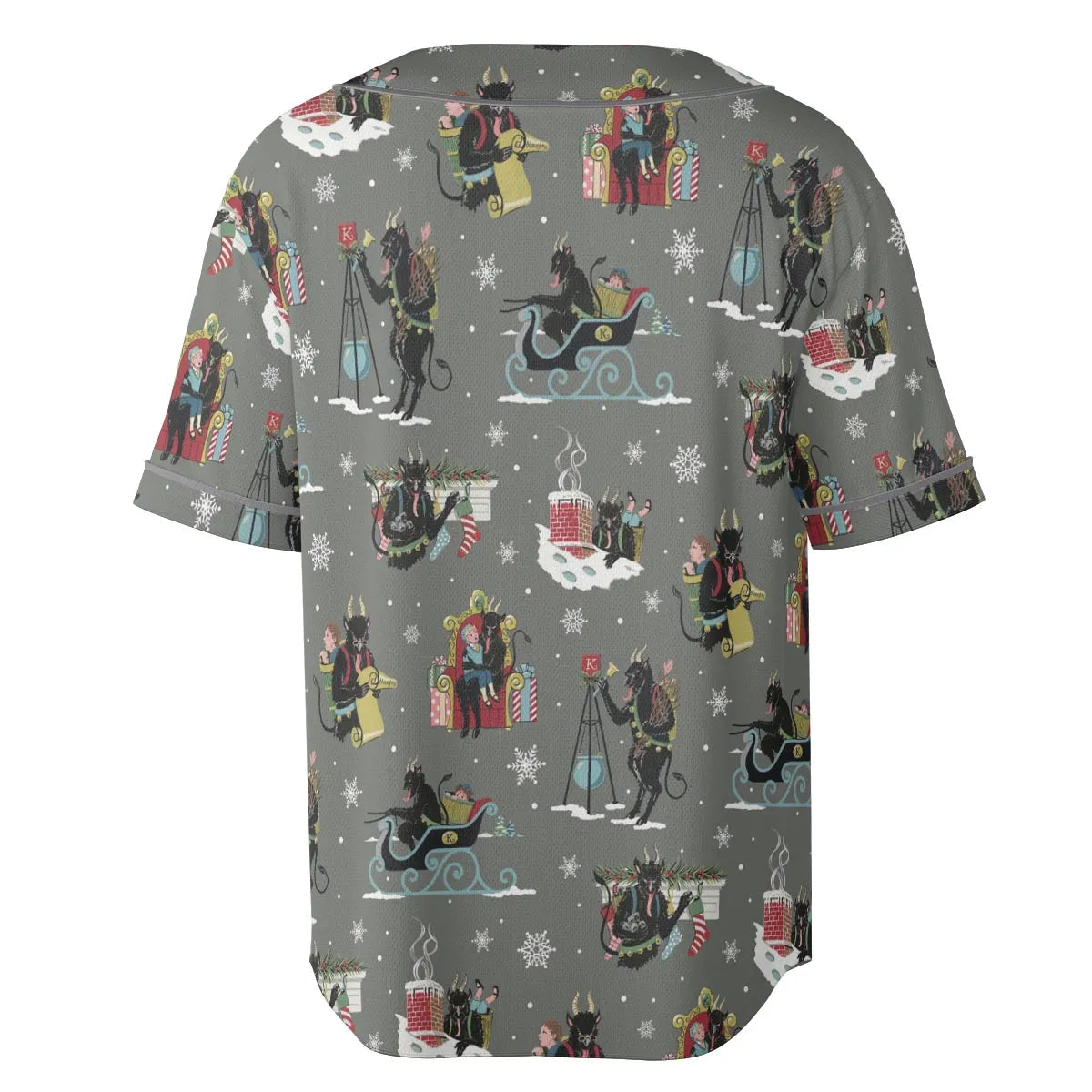 Unusual Christmas Krampus Unisex Baseball Jersey