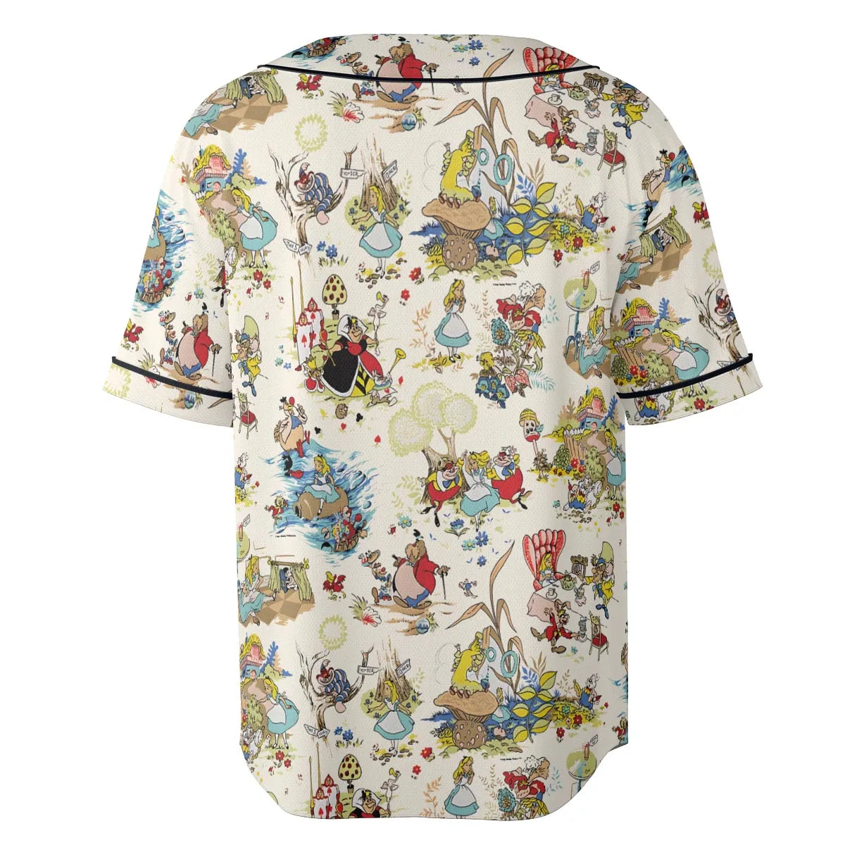 Alice In Wonderland Pattern Unisex Baseball Jersey