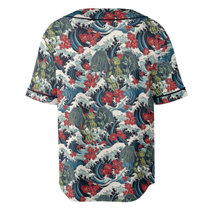 Great Waves Cthulhu Unisex Baseball Jersey