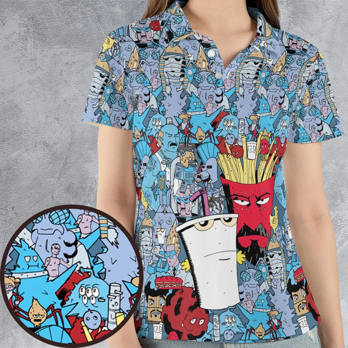 Aqua Teen Hunger Force AOP Men/Women Polo Shirt