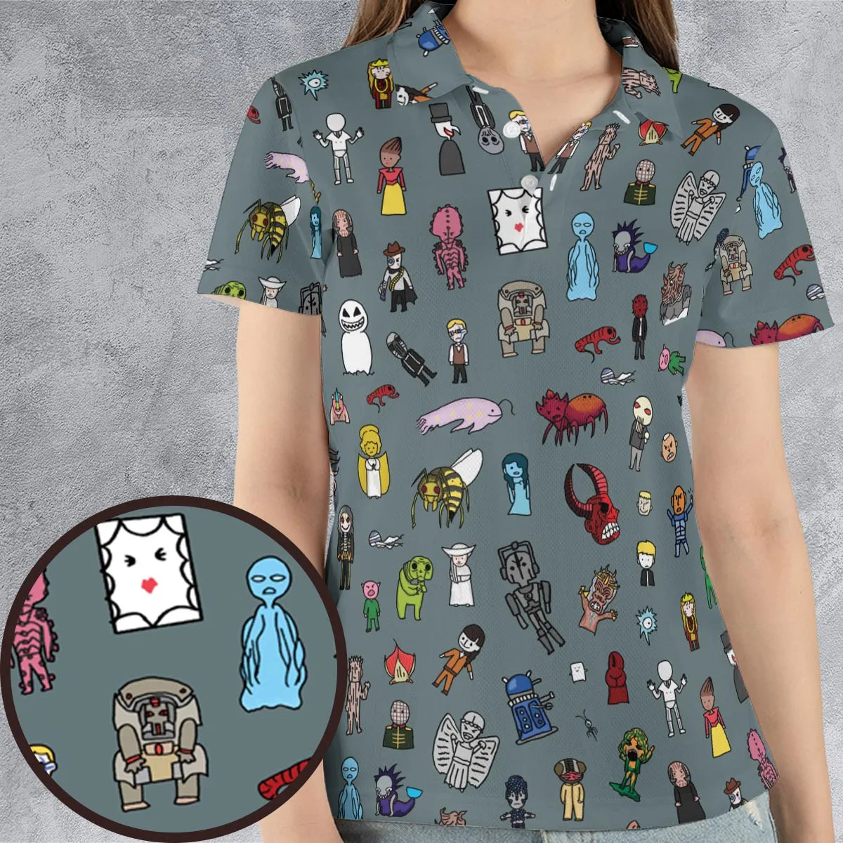 The Races of Doctor Who AOP Men/Women Polo Shirt