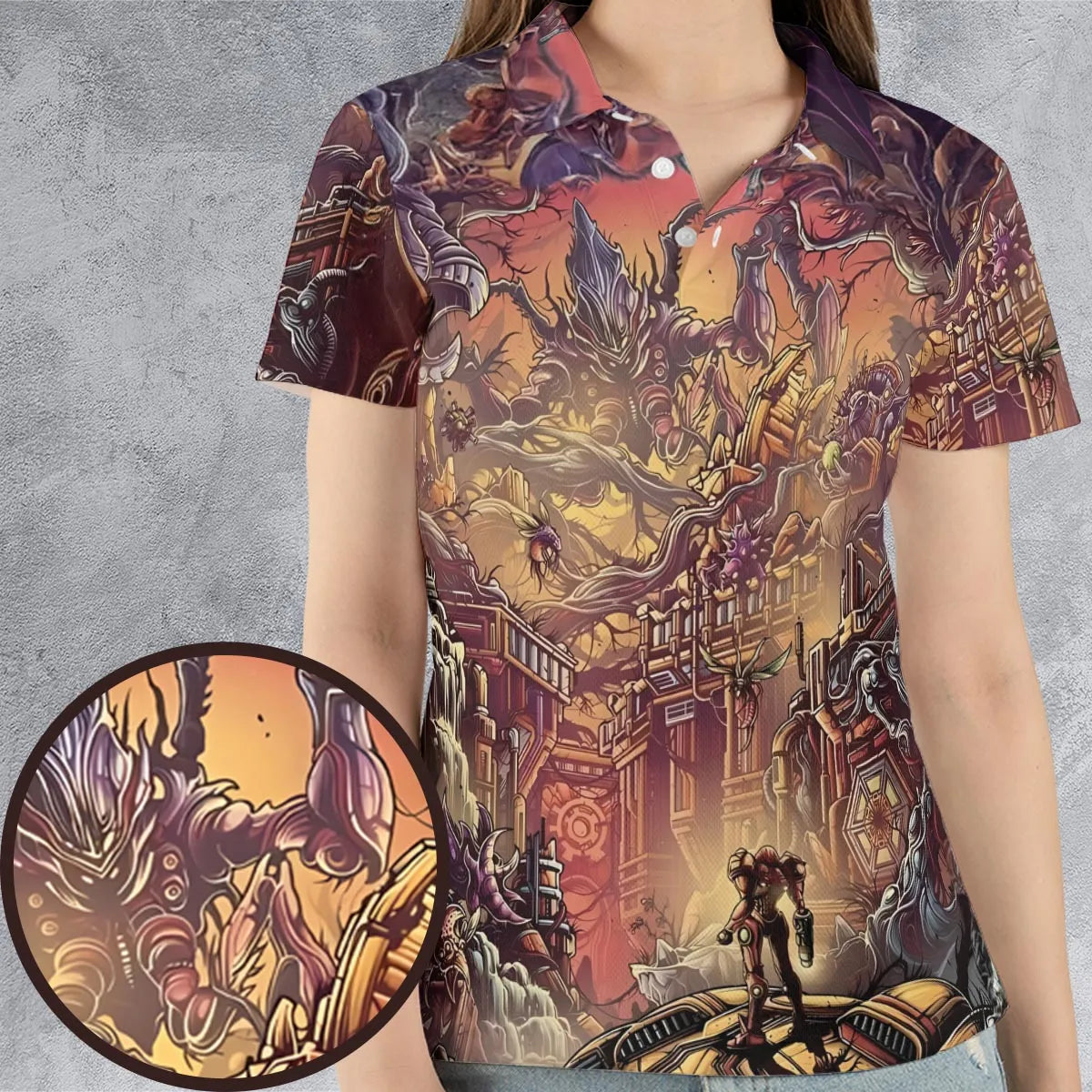 Metroid Prime AOP Men/Women Polo Shirt