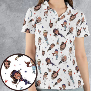 Red White Blaine Waiting For Guffman AOP Men/Women Polo Shirt
