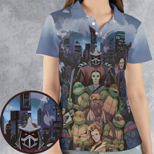 Turtles vs Ninja Teenage Mutant Ninja Turtles AOP Men/Women Polo Shirt