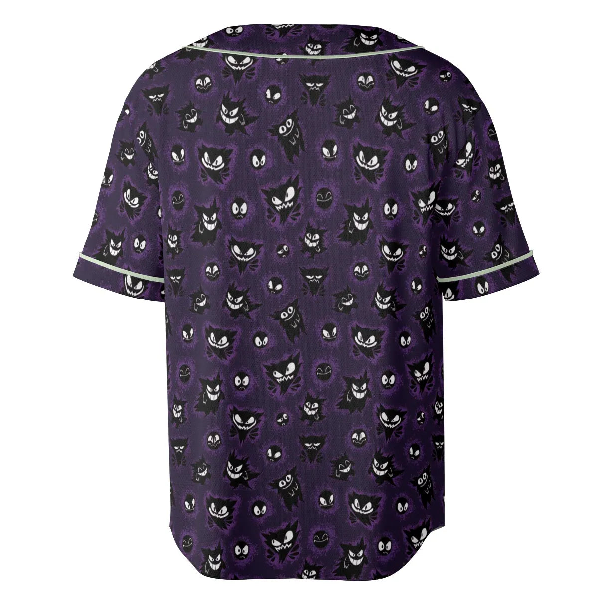 Gastly Haunter and Gengar Pokemon Pattern Unisex Baseball Jersey