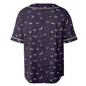 Gastly Haunter and Gengar Pokemon Pattern Unisex Baseball Jersey