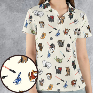 Star Wars Characters as Cats AOP Men/Women Polo Shirt