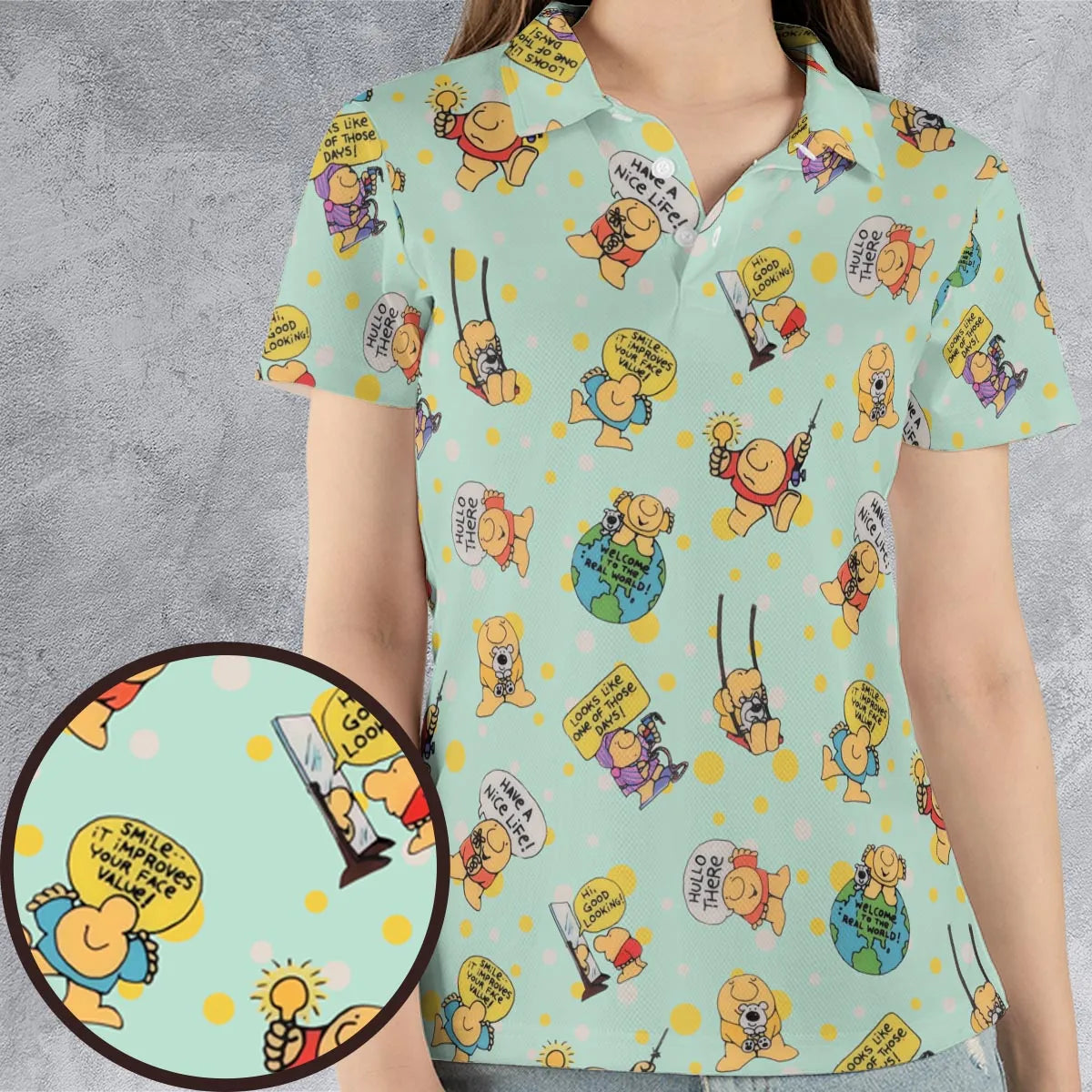 Hullo There Ziggy AOP Men/Women Polo Shirt