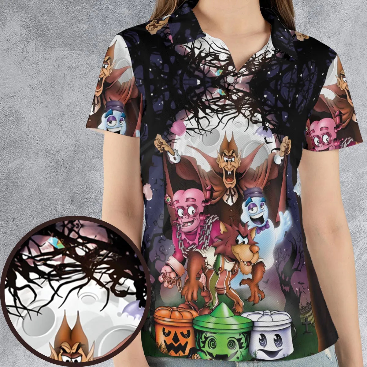 Halloween Food Mascot Themed AOP Men/Women Polo Shirt