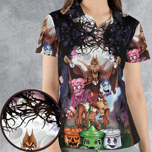 Halloween Food Mascot Themed AOP Men/Women Polo Shirt