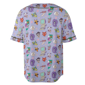 Courage the Cowardly Dog Characters Pattern Unisex Baseball Jersey
