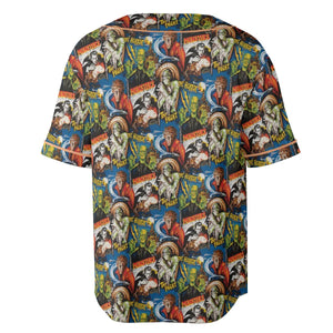 The Horror The Fright Dracula Frankenstein The Wolfman Monster Universal Pattern Unisex Baseball Jersey