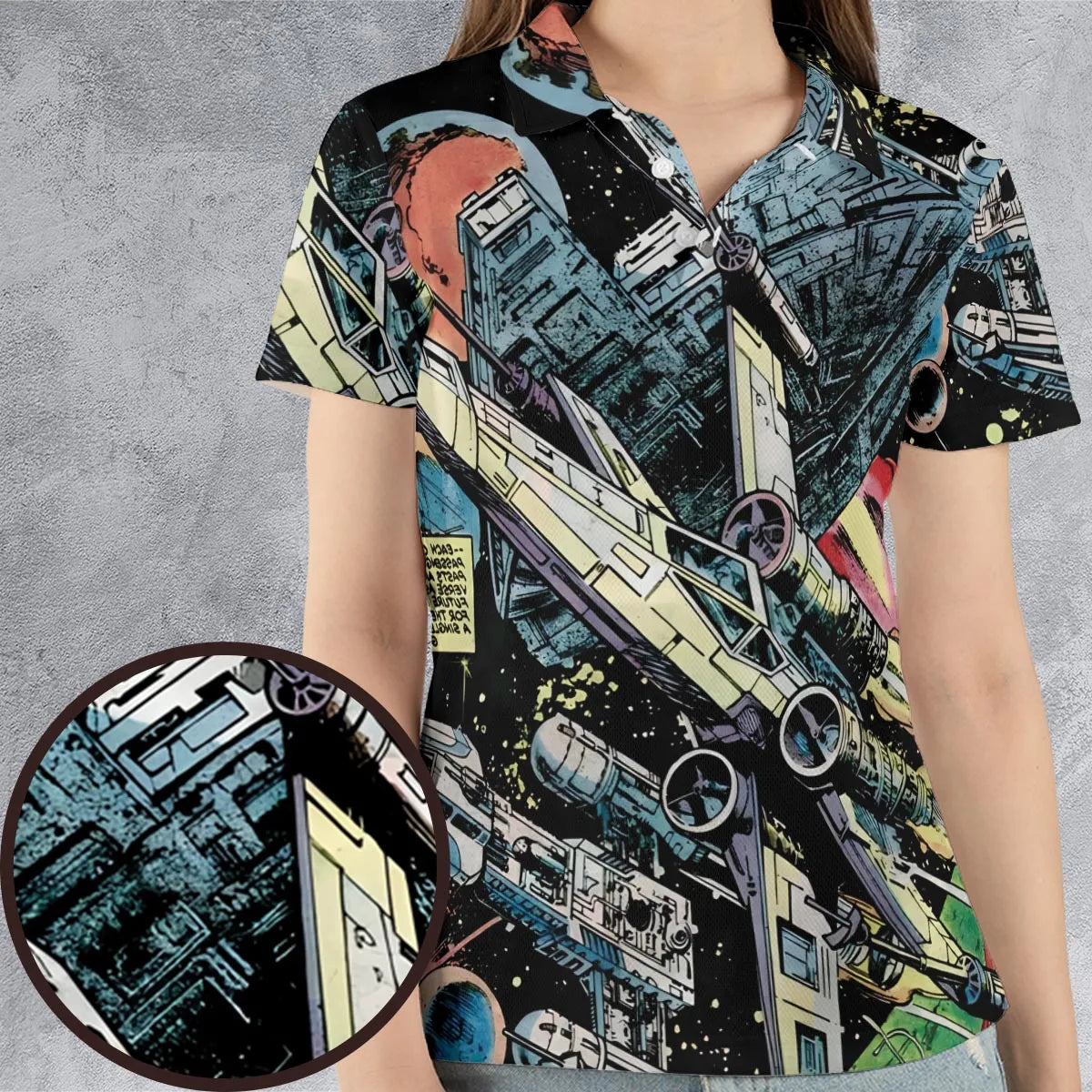 Han Solo Spaceship Star Wars AOP Men/Women Polo Shirt