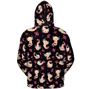 Axolotl Wonders Cute Salamanders Pattern All-over Print Hoodie