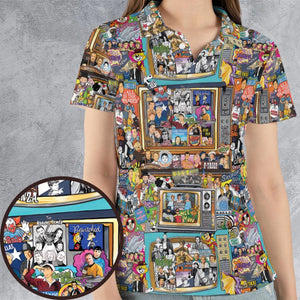 Timeless Memories of TV AOP Men/Women Polo Shirt