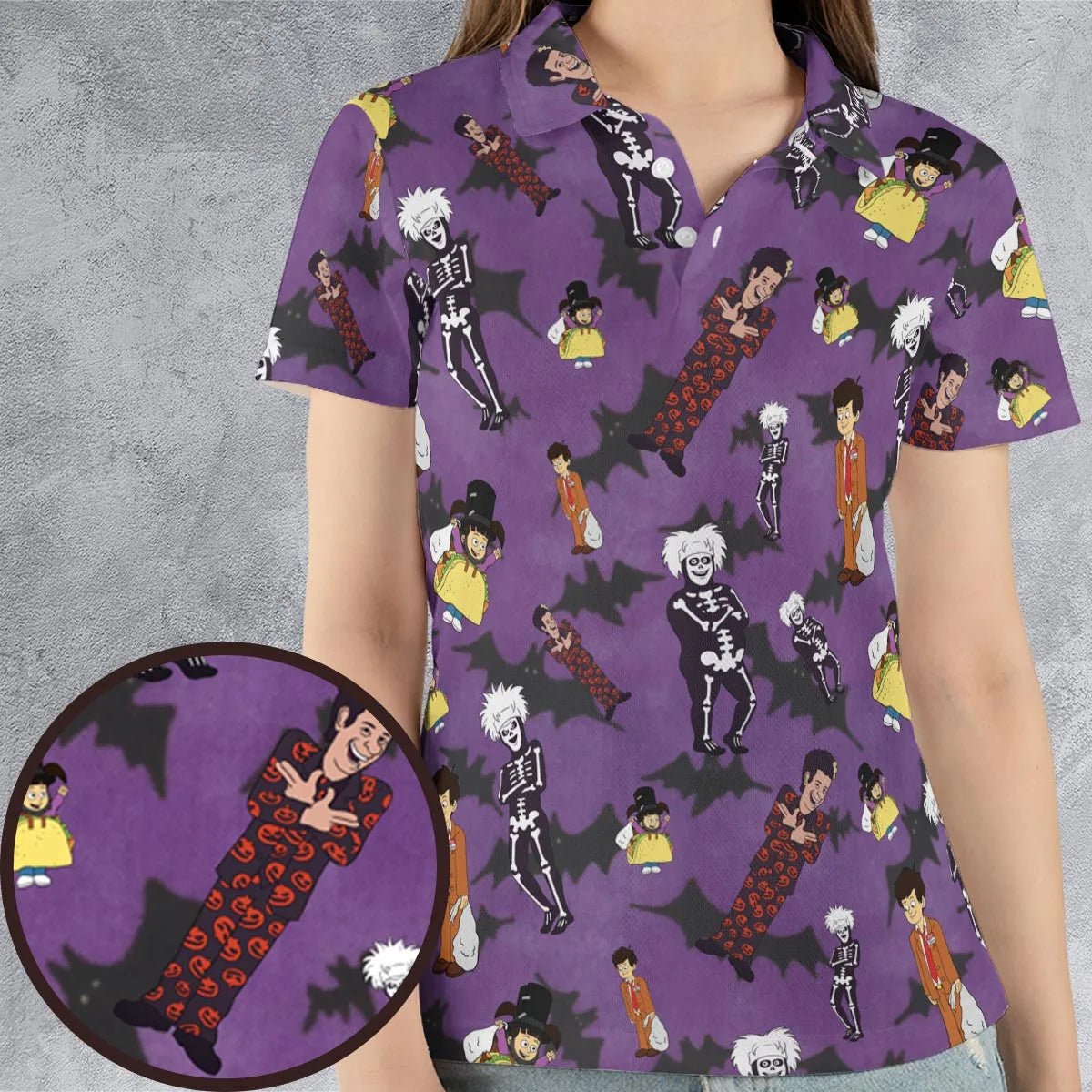 SNL David S. Pumpkins Animated Special AOP Men/Women Polo Shirt