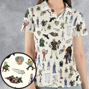Don't Panic The Hitchhiker's Guide to the Galaxy AOP Men/Women Polo Shirt