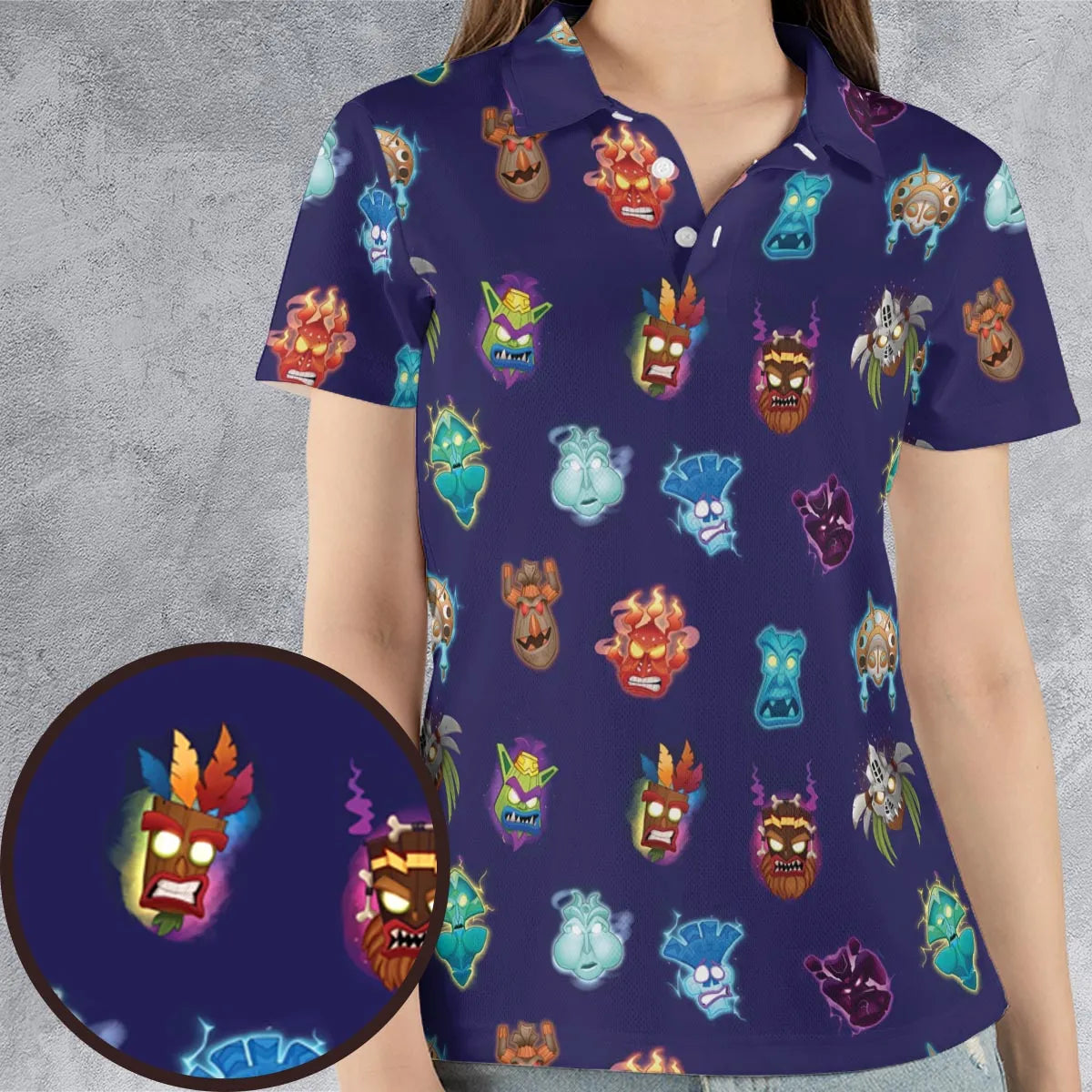 Crash Style Crash Bandicoot AOP Men/Women Polo Shirt