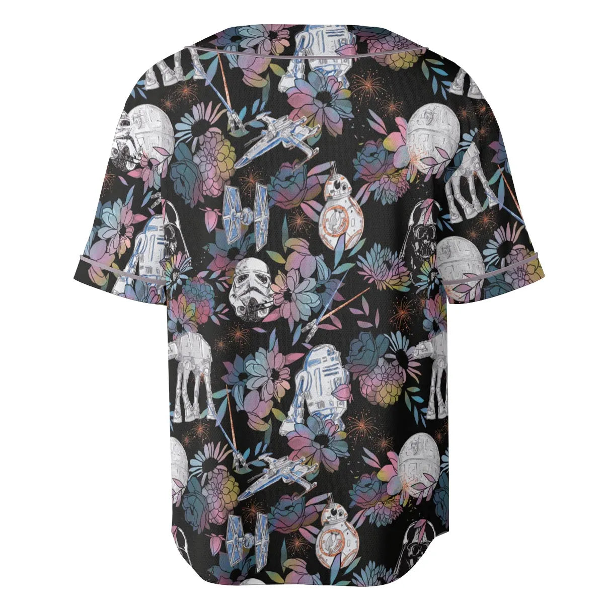 Floral Wars Dark Side Star Wars Pattern Unisex Baseball Jersey