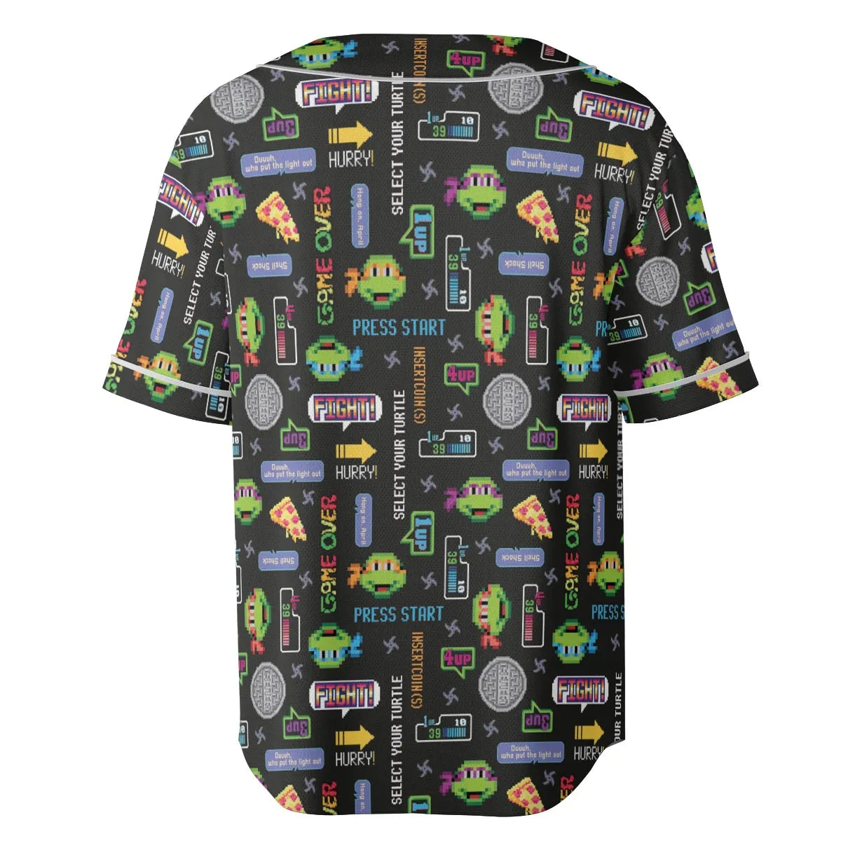 The TMNT Pixel Characters Unisex Baseball Jersey