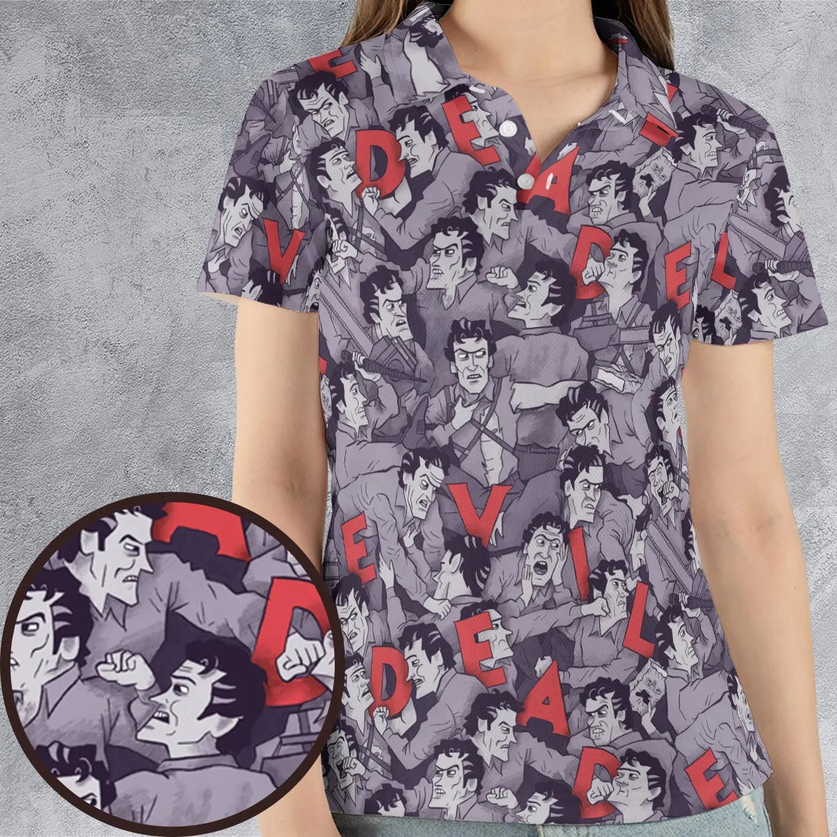 Chainsaw Evil Dead  Seamless AOP Men/Women Polo Shirt