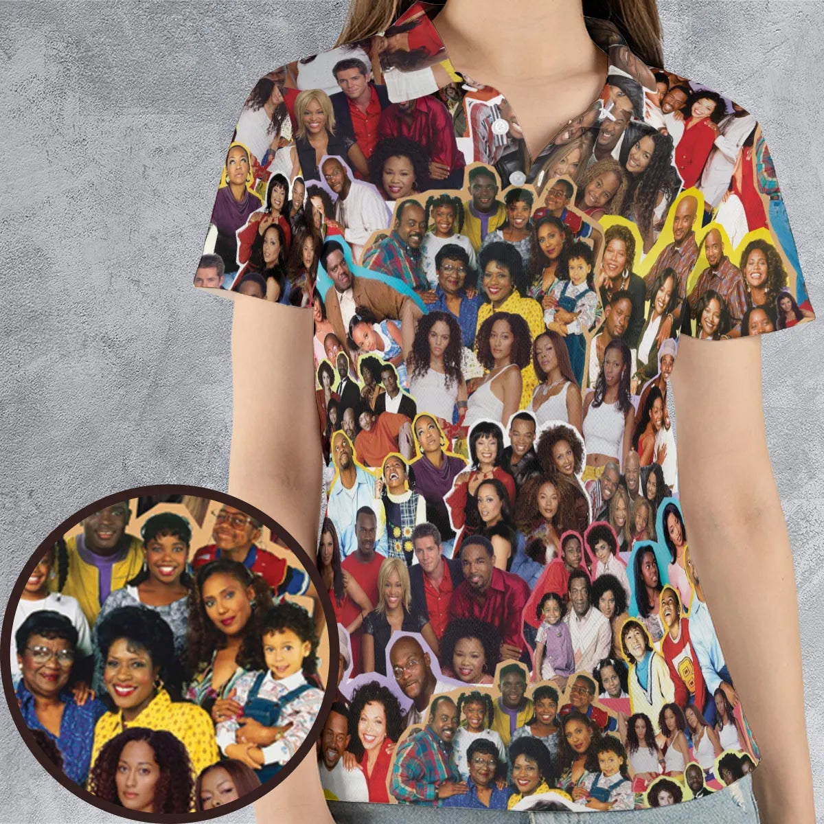 Old Black Sitcom Shows Collage AOP Men/Women Polo Shirt