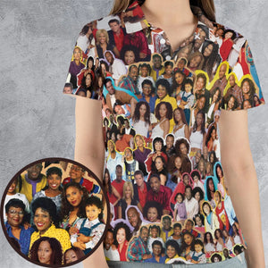 Old Black Sitcom Shows Collage AOP Men/Women Polo Shirt