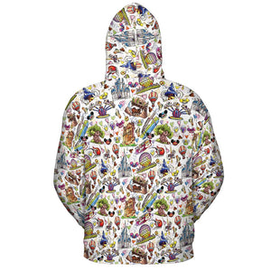 All-over Print Hoodie - 7TP21XA1 -  - 4