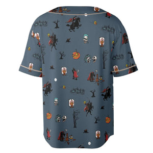 Headless Horseman Ichabod and Mr. Toad Unisex Baseball Jersey