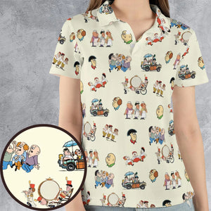 Three Stooges Cartoon 1965 AOP Men/Women Polo Shirt
