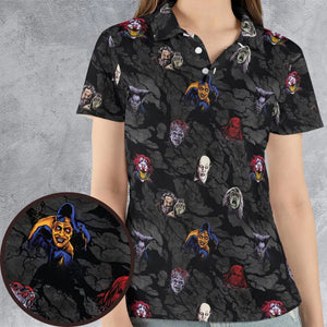 Cult Movie Characters Ghastly Grinner Nosferatu AOP Men/Women Polo Shirt